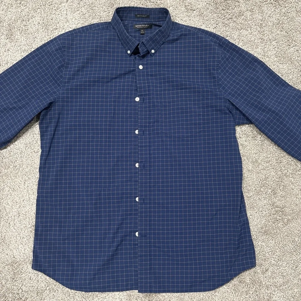 Men's Banana Republic Tech Stretch Slim Flex Fit Extra Large Button